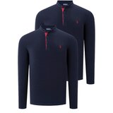 Dewberry DUO SET V4009 MENS SWEATSHIRT-LACQUER-NAVY-NAVY BLUE | shoptok.hr