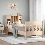 vidaXL Posteljni okvir brez vzmetnice 100x200 cm trdna borovina | Shoptok.si