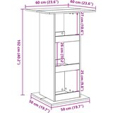  Barski stol s prostorom smeđa boja hrasta 60x60x102 cm drveni | shoptok.hr