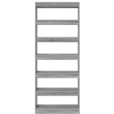 Police Knjižna omara Siva sonoma 80 x 30 x 198 cm Konstruiran les | Shoptok.si