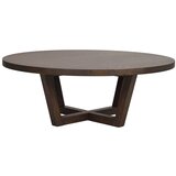 Rowico Tamno smeđi okrugao stolić za kavu u dekoru hrasta ø 110 cm Boxford – | shoptok.hr