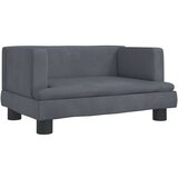  Dječja fotelja tamnosiva 60 x 40 x 30 cm baršunasta | shoptok.hr