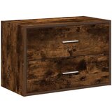 vidaXL Omara z 2 predaloma dimljeni hrast 60x31x40 cm inž. les | Shoptok.si