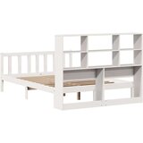 vidaXL Knjižna postelja brez vzmetnice bela 140x200 cm trdna borovina | Shoptok.si