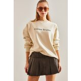 Bianco Lucci Women's Text Printed Three Thread Raised Sweatshirt | Shoptok.si