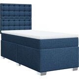 vidaXL Krevet s oprugama i madracem plavi 90 x 200 cm od tkanine | shoptok.hr