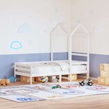 vidaXL krov za dječji krevet bijeli 98x70x176,5 cm masivna borovina | shoptok.hr