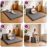 SOFA na razvlačenje 140 x 67 x 15 cm Svjetlosiva | shoptok.hr