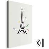  Slika - Black Graphic Drawing of the Eiffel Tower on a Cream Background 20x30 Akustična | shoptok.hr