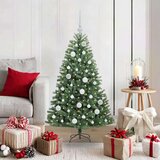 vidaXL Umetno Zložljivo Božično Drevo Zelena 120 cm PVC in kovina | Shoptok.si