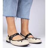 Gemre Beige women's ballet flats with a bow Mansy | shoptok.hr