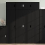 vidaXL Omarić za pohranu crni 80 x 42,5 x 225 cm konstruirano drvo Cijene