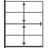  Sklopiva pregrada za tuš ESG 120 x 140 cm crna | shoptok.hr