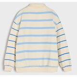 Sinsay Pamučna half-zip dukserica s prugama | shoptok.hr