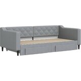  Dnevni krevet na razvlačenje svjetlosivi 90 x 190 cm od tkanine | shoptok.hr