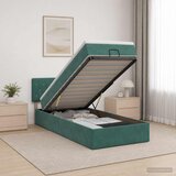  Podesivi krevet s madracem Tamnozelena 100 x 200 cm Baršun | shoptok.hr