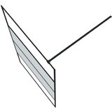 Pregrada za tuš crna 115 x 195 cm s napola mutnim staklom ESG | shoptok.hr