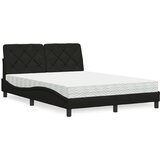 vidaXL Krevet s madracem crni 140x200 cm od tkanine | shoptok.hr
