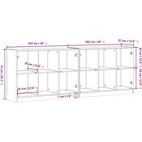 vidaXL Regal za knjige s vratima boja betona 204 x 37 x 75 cm drveni | shoptok.hr