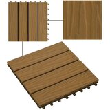  11 podnih pločica s reljefom WPC 30 x 30 cm 1 m² boja tika | shoptok.hr