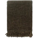 vidaXL pamučni pokrivač 125 x 150 cm antracit/smeđi | shoptok.hr