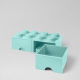 Lego mint zelena kutija za pohranu s dvije ladice | shoptok.hr