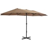  suncobran s aluminijskim stupom 460 x 270 cm smeđesivi | Eponuda.ba