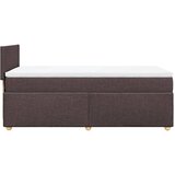  Krevet s oprugama i madracem tamnosmeđi 90 x 200 cm od tkanine | shoptok.hr
