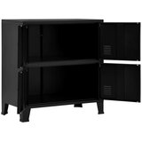  Industrijski sanduk za pohranu crni 75 x 40 x 80 cm čelični | shoptok.hr