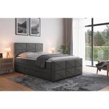 MID.YOU POSTELJA BOXSPRING 140 cm x 200 cm , les, kovina, umetna masa, tekstil antracit | Shoptok.si