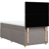 Krevet s oprugama i madracem smeđesivi 90x200 cm od tkanine | shoptok.hr