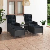 vidaXL 3-dijelna vrtna garnitura od poliratana s jastucima tamnosiva | shoptok.hr