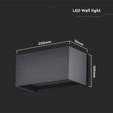  LED spoljašnje zidno svetlo LED/24W/230V 3000K IP65 crno | Eponuda.com