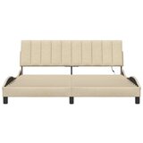  Posteljni okvir brez vzmetnice krem 180x200 cm blago | Shoptok.si