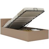 Maison Chic Dvižni Posteljni okvir - Enojna postelja - Postelja za odrasle kapučino umetno usnje 90x200 cm, (21695435) | Shoptok.si