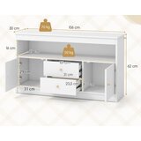  Ormar za igračke, dječji ladica, dječji ormar s 2 ladice i 2 vrata, dim. 106 x 30 x 62 cm, bijela | shoptok.hr