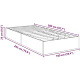  Ottomanska postelja Siva Sonoma 193 x 120 x 25 cm Iverna plošča, (5000142065) | Shoptok.si
