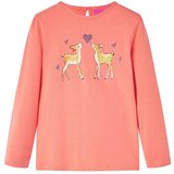  Dječja majica s dugim rukavima koraljna boja 128 | shoptok.hr