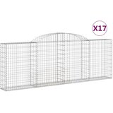  Lučne gabionske košare 17kom 300x30x100/120cm pocinčano željezo | shoptok.hr