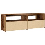 vidaXL TV omarica z LED starinski les 120x35x40 cm inženirski les | Shoptok.si