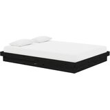  Okvir za krevet od masivnog drva crni 135 x 190 cm bračni | Eponuda.ba
