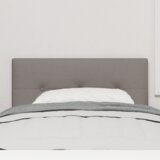  LED vzglavnik z gumbi, taupe, 100 cm, blago, (22051306) | Shoptok.si