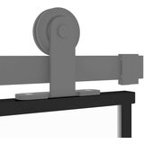  Klizna vrata crna 90 x 205 cm od kaljenog stakla i aluminija | shoptok.hr