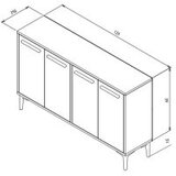 Hanah home tv polica stria white anthracite | ePonuda.com