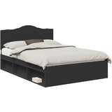 vidaXL konstrukcija postelje črna 160 x 200 cm masivno borovo les, (5000102603) | Shoptok.si