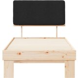  Krevetni okvir s tapiciranim uzglavljem Crna 90 x 190 cm | shoptok.hr