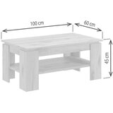 MID.YOU Klubska Miza Titan, Barva Hrasta, 100x60 | Shoptok.si