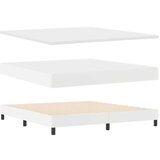 vidaXL Postelja z vzmetnico Bela Super King Umetno Usnje | Shoptok.si