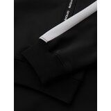 Ombre Men's unbuttoned hooded sweatshirt with piping - black | Shoptok.si