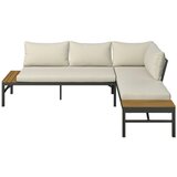 Ambia Garden LOUNGE GARNITURA tkanina akacija v celoti masivno jeklo | Shoptok.si